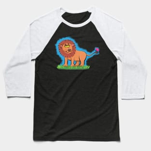 Funny lion cartoon Baseball T-Shirt